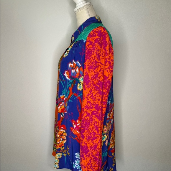 Soft Surroundings Hermosa Floral Embroidered Tunic Multicolor Size M - Picture 3 of 8